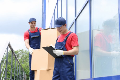 Removal team preparing for a local move in Kentish Town