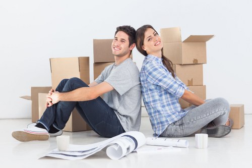 Final moving day scene with boxes and furniture in Kentish Town