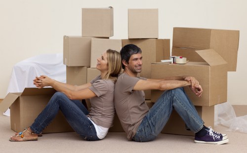 A moving van ready for residential and business jobs in Kentish Town