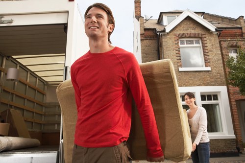 A moving team working in a Kentish Town residential street with access considerations